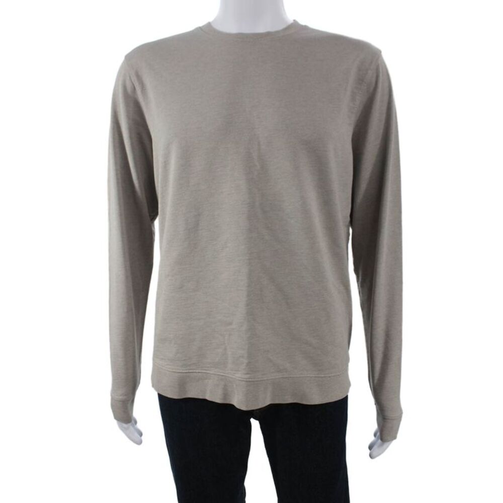 Son Of A Tailor Men Pullover Sweatshirt Crew Neck Beige Long Sleeve Size M